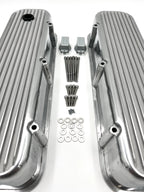 Polished Aluminum Valve Covers Tall Finned Replacement for BBC 396 402 427 (1963–1970)