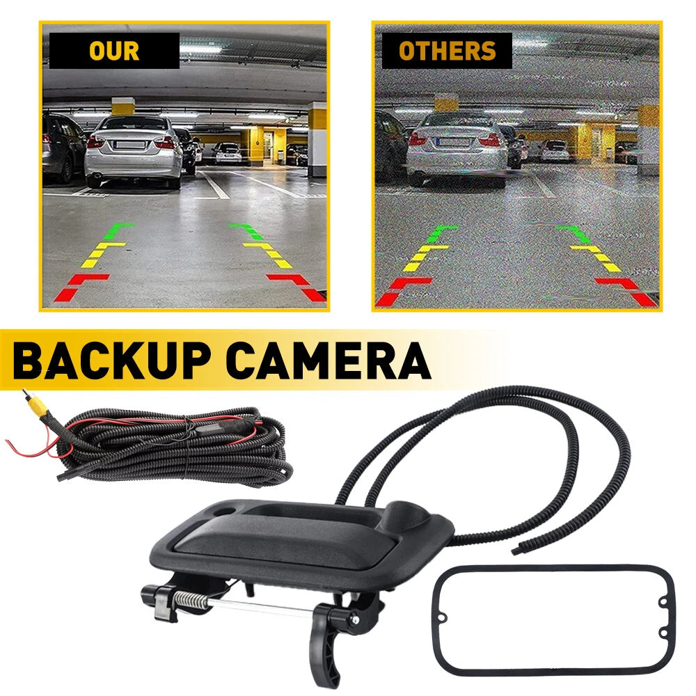 Set of 2 Tailgate Handles with Backup Camera for Ford F150 F250 F350 (2004–2014)