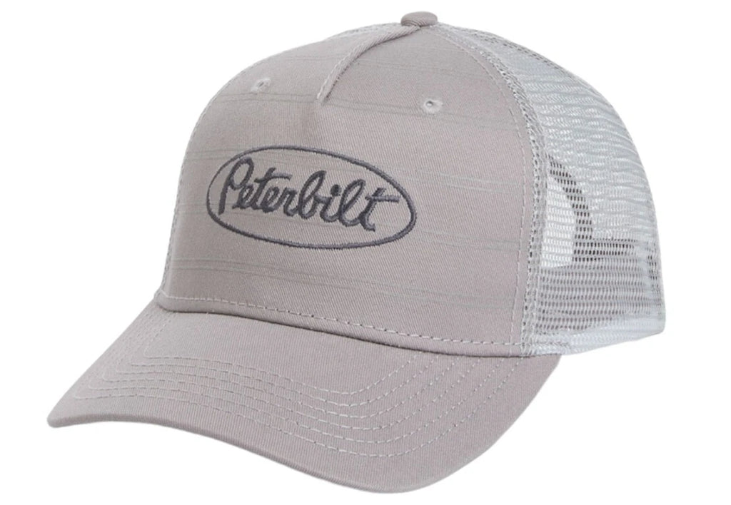 Reflective-Striped Mesh Cap for Peterbilt Trucks