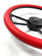 Steering Wheel Cover 14 Inch Black Half Wrap Red for Toyota Hilux (2005–2015)