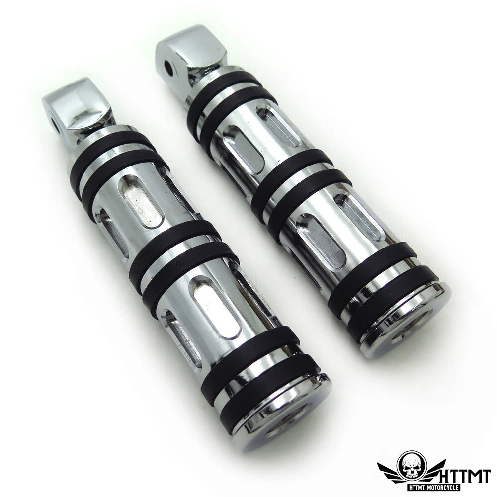 Chrome Edge Cut Footpegs for Yamaha V-Star 1000 650 Royal Star V-Max Virago (1999–2019)