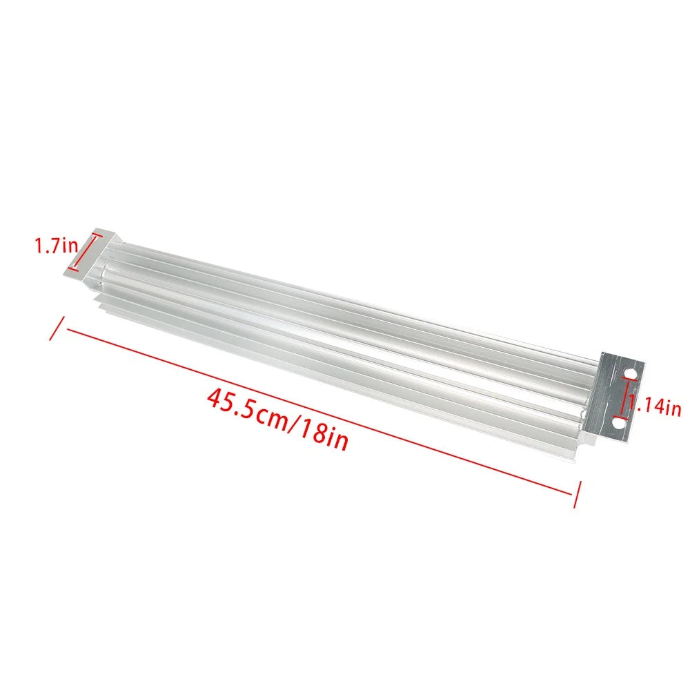 18" Dual Pass Aluminum Finned Transmission Oil Cooler for Universal Fit