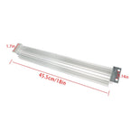 18" Dual Pass Aluminum Finned Transmission Oil Cooler for Universal Fit