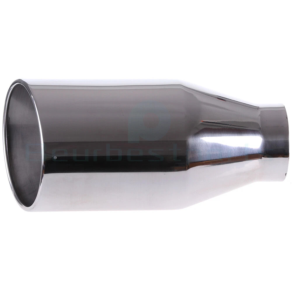 Polished Stainless Bolt On Angle Cut Exhaust Tip for Universal (4" Inlet)