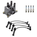 Set of 4 Denso Ignition Coil Wires & Bosch Iridium Spark Plugs for Mazda B2300 (1994–2006)