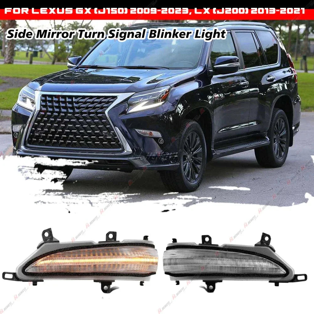 Dynamic Wing Mirror Blinker Turn Signal Lights for Lexus GX (2009–2023)