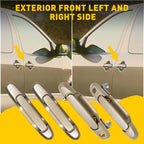 Set of 4 Exterior Door Handles for Toyota Sienna (1998–2003)