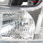 Set of 2 Headlights for Chevy Equinox (2005–2009) Halogen Clear Chrome