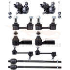 Set of 10 Sway Bars, Ball Joints, Tie Rods for Toyota Celica (1994–1999)