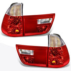 Pair Clear/Red Lens Tail Lights for BMW X5 E53 (2000–2006)