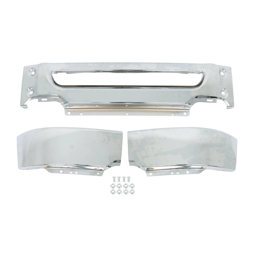 Set of 2 Chrome Split Front Bumpers for Ford F-150 Lincoln Mark LT (2006–2008)