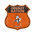 Metal Sign for Oklahoma State University Cowboys (Embossed)