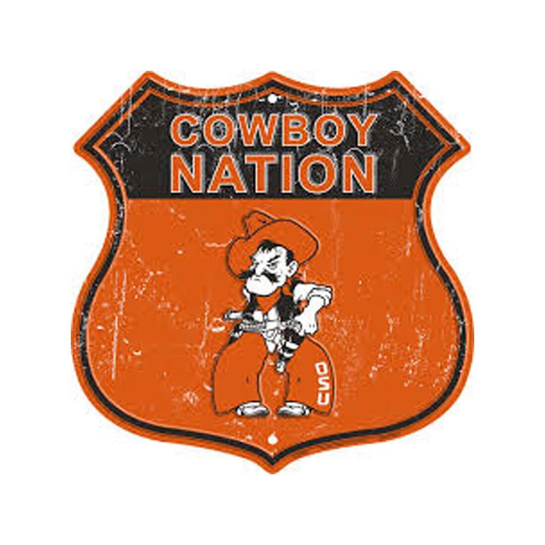 Metal Sign for Oklahoma State University Cowboys (Embossed)