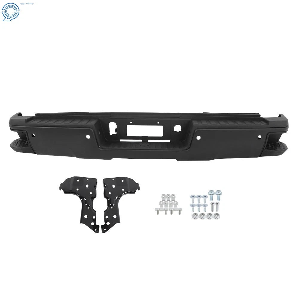 Rear Bumper Assembly Steel for Chevy Silverado GMC Sierra 2500 (2015–2019) Black