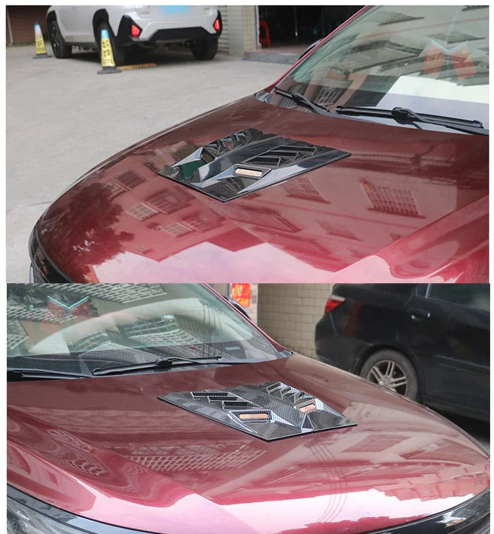 Carbon Fiber Hood Vent Scoop Cover for Universal Vehicles