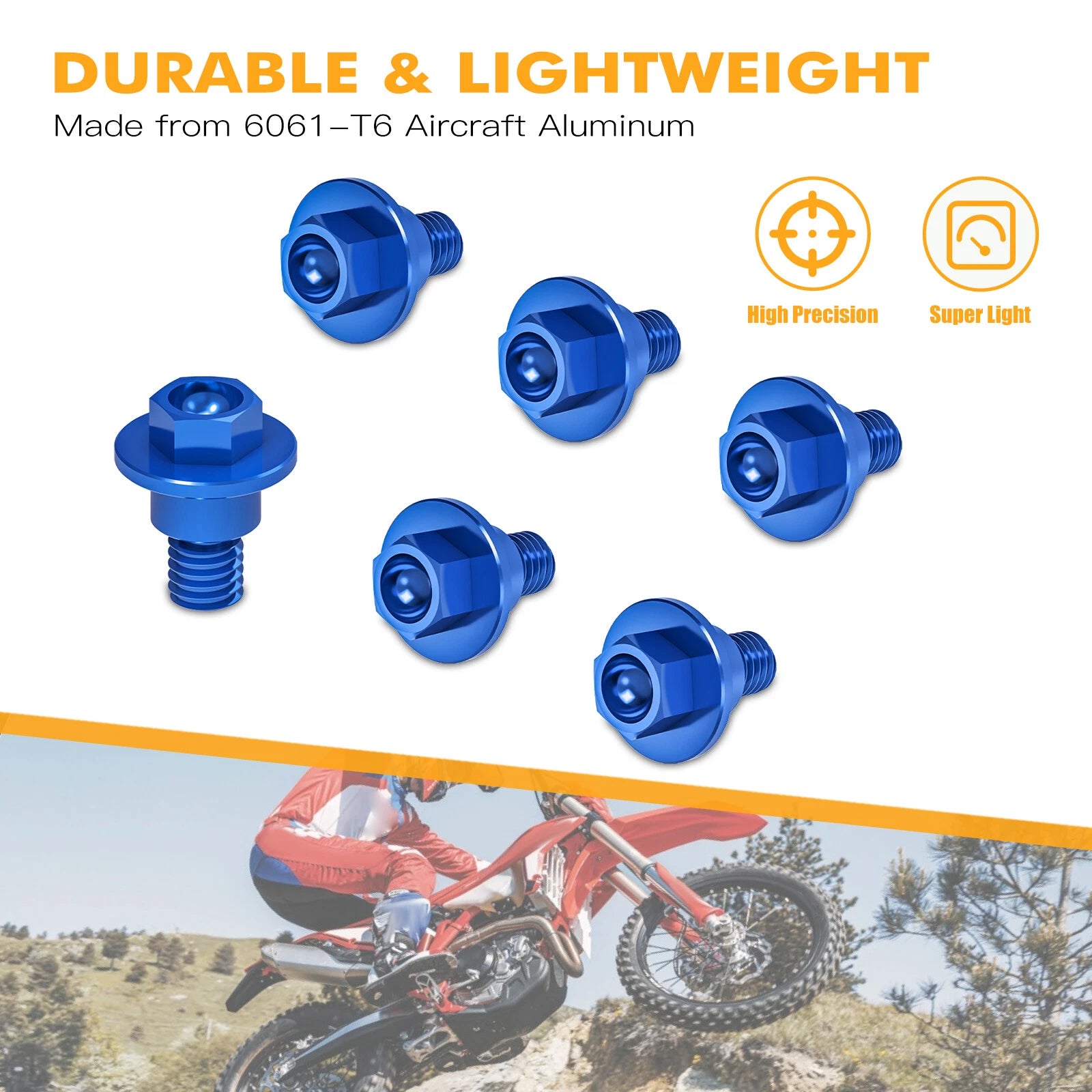 Front Fork Cover Guard Bolts for Yamaha YZ125 250 250F 450F (2008–2022)