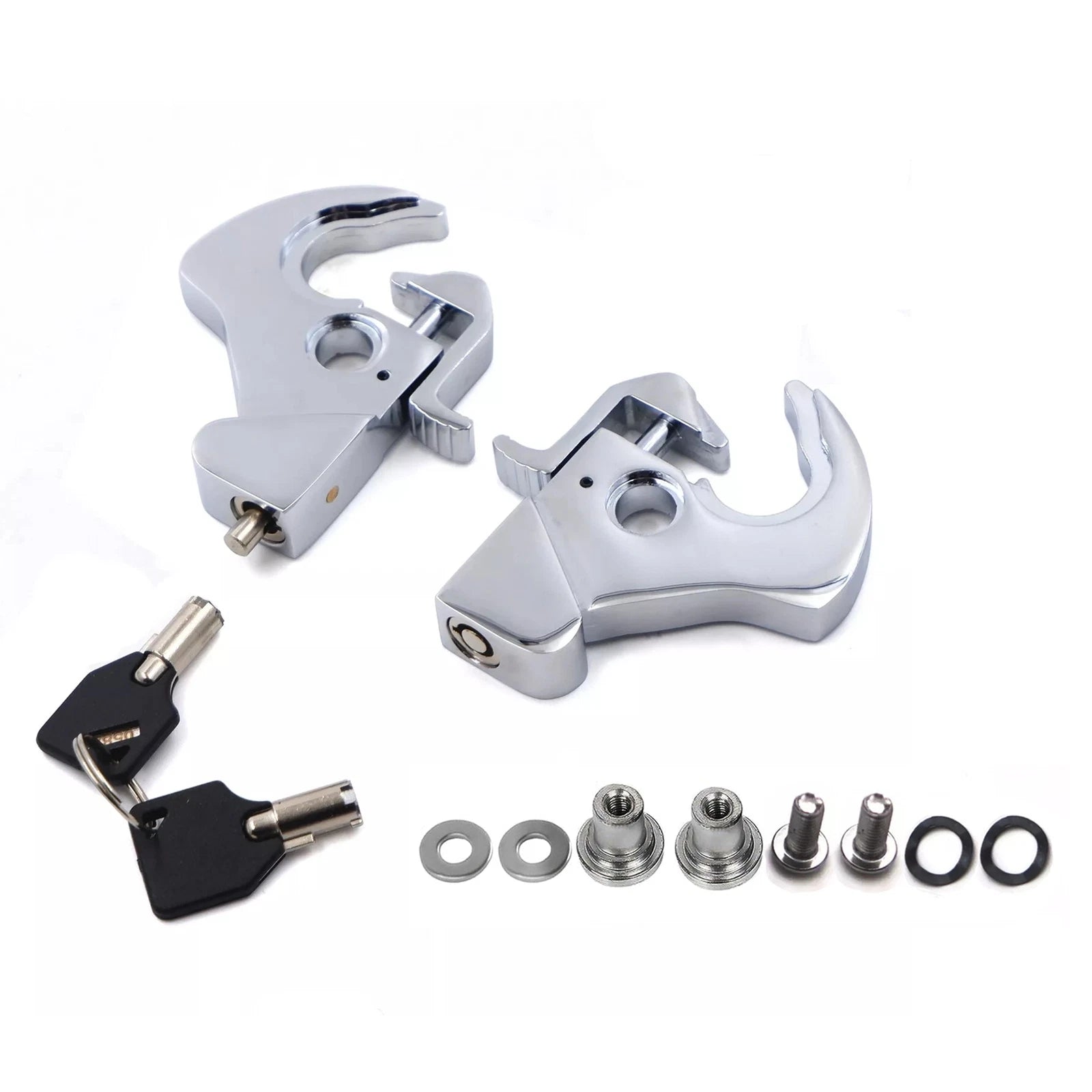 Chrome Sissy Bar Luggage Rack Detachable Locking Latch Nut Kit for Harley Touring