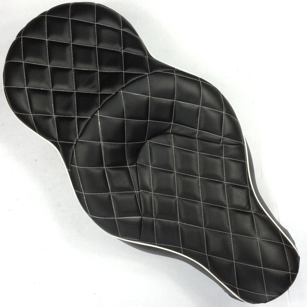 2-up Diamond Stitch Leather Seat for Harley XL883N XL883L XL883X (2005–2013)