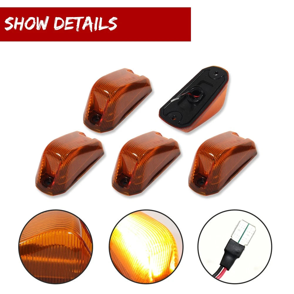 2X Front Roof Cab Amber LED Clearance Lights for Ram ProMaster 1500 2500 3500 (2014–2023)