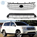 Front Grille for Toyota Highlander (2011–2013) Black Silver