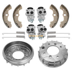 Front Brake Drums Wheel Cylinders Kit for Honda Foreman TRX400FW TRX450 (2000–2006)