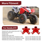 2X Rear Red Wheel Hub for Honda TRX450R (2004–2009) / TRX450ER (2006–2009, 2013–2014)