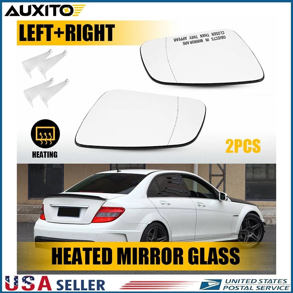 Set of 2 Heated Side Mirror Glass for Mercedes-Benz C63 AMG (2008–2011)