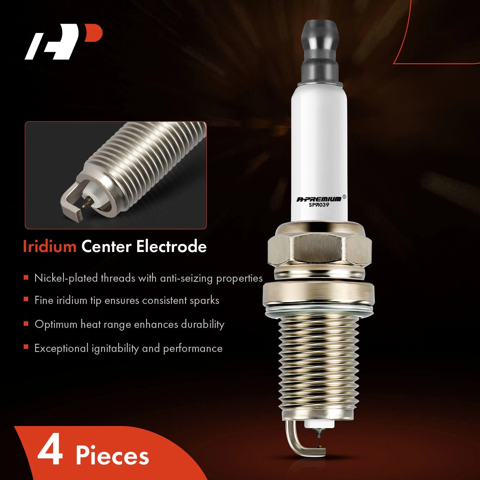 Set of 4 Iridium Platinum Spark Plugs for Chevrolet Cruze (2011–2015)