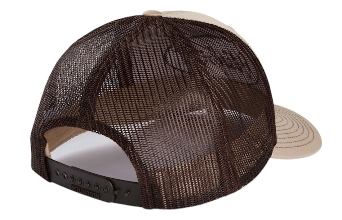 Mesh Trucker Hat for Peterbilt Trucks (Snapback, Khaki/Coffee)