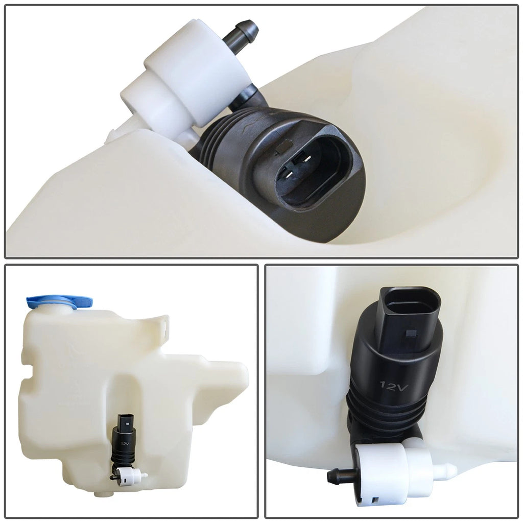 Windshield Washer Fluid Reservoir Tank Bottle w/Cap+Pump for VW Golf Jetta (1999–2010)