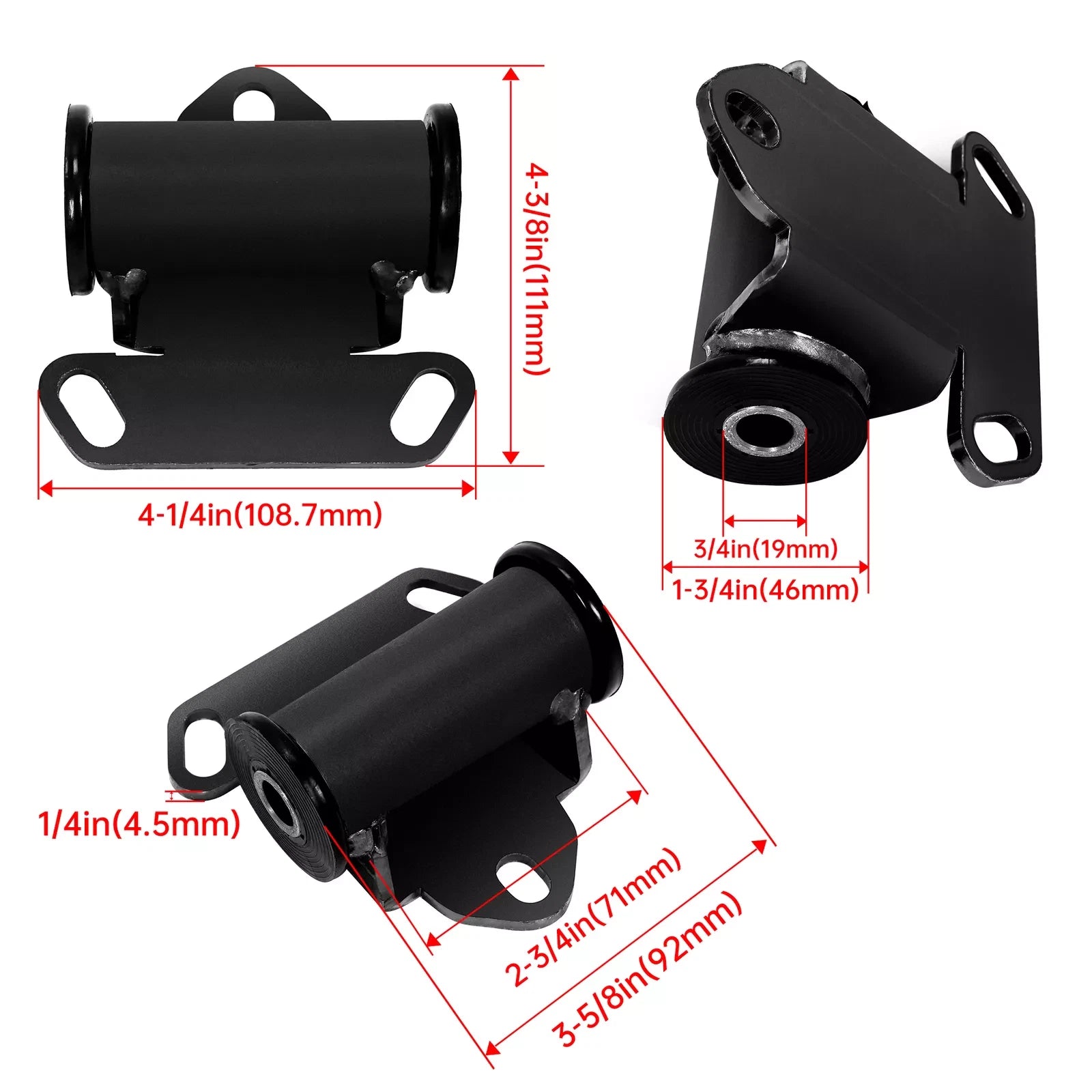 Engine Mounts Kit for Chevrolet S10 S15 Blazer V8 (2WD)