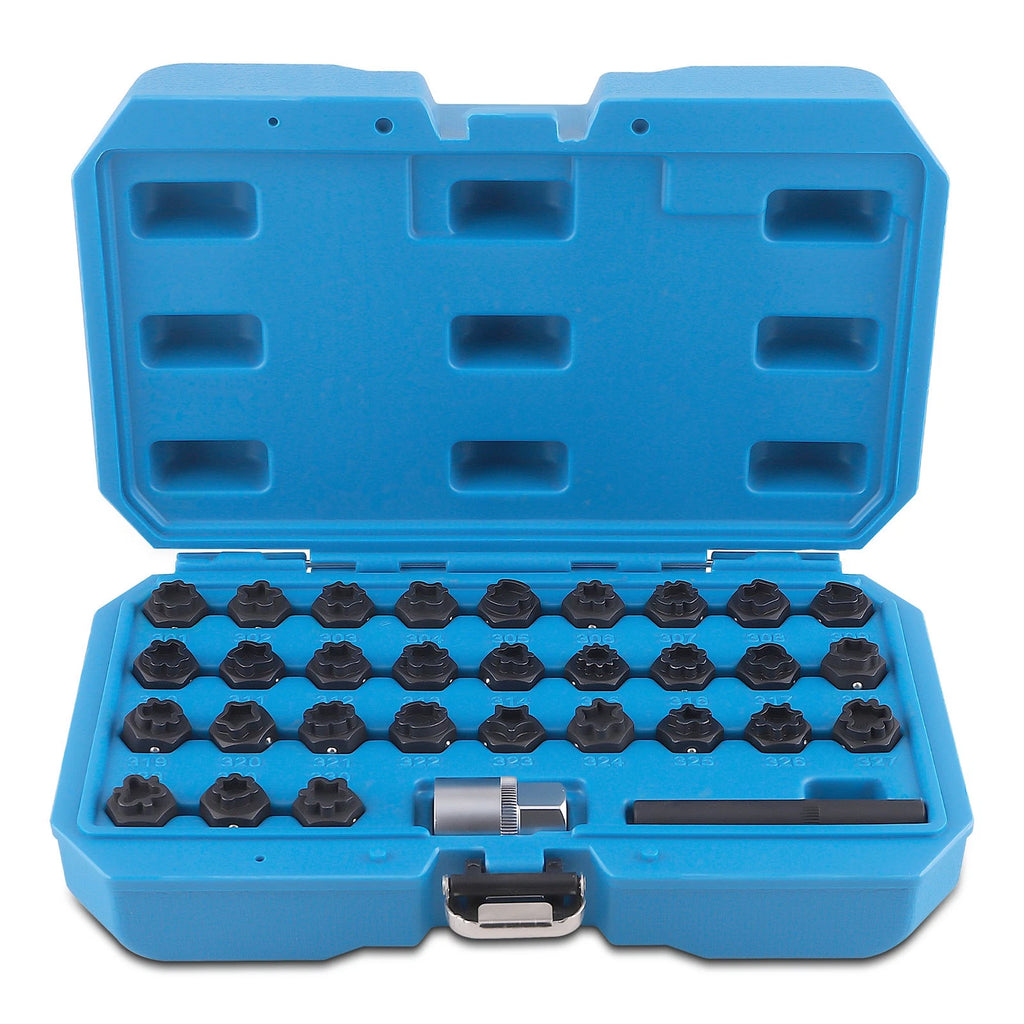 32PC Wheel Lock Anti-Theft Lug Nut Removal Tool for Mercedes-Benz