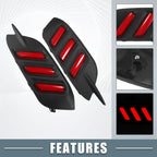 2 x Rear Bumper Reflector LED Brake Tail Lights for Honda Civic Sedan (2016-2019)