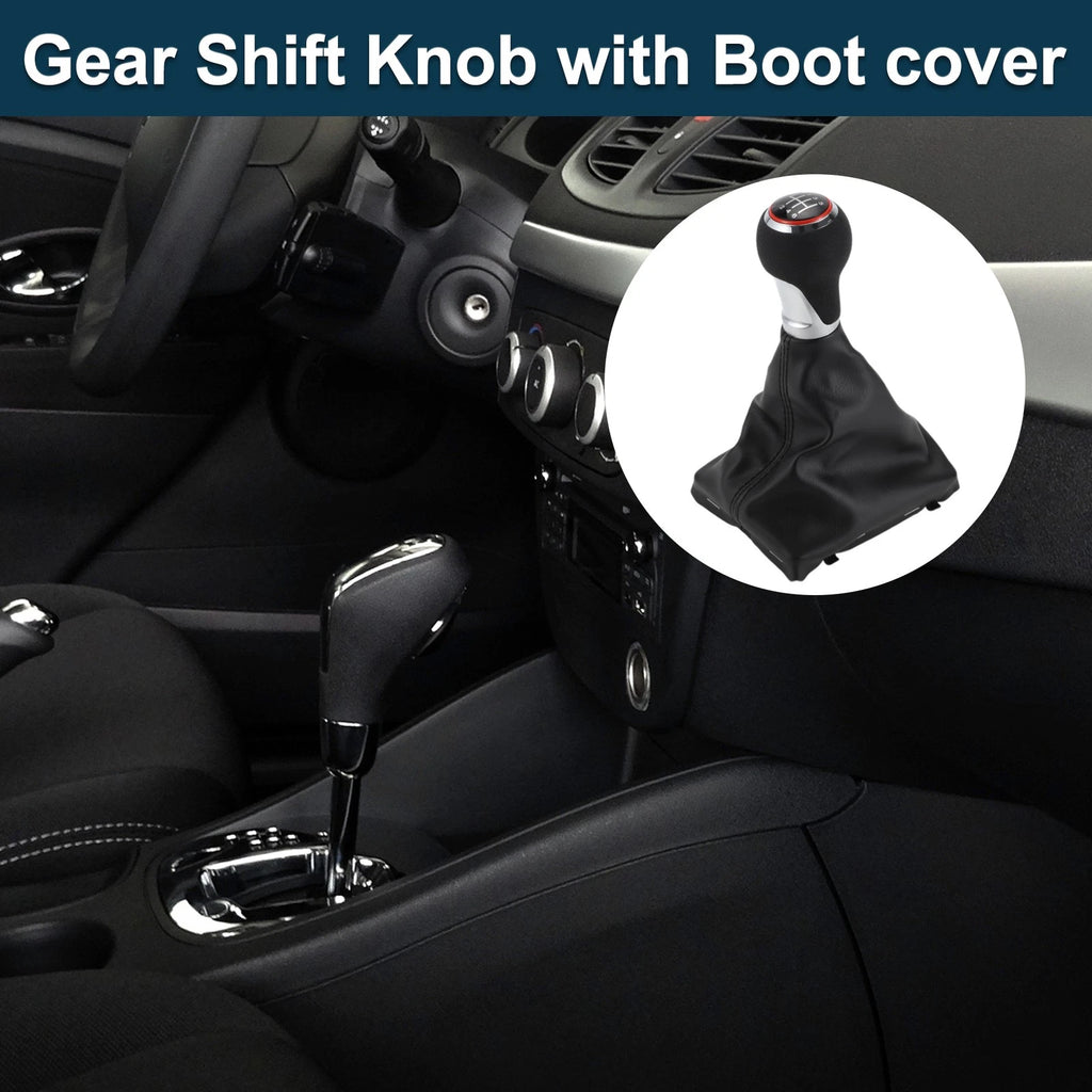 6 Speed Shift Knob with Boot Cover No. 8K0863278H for Audi A4 B8 (2007–2015)