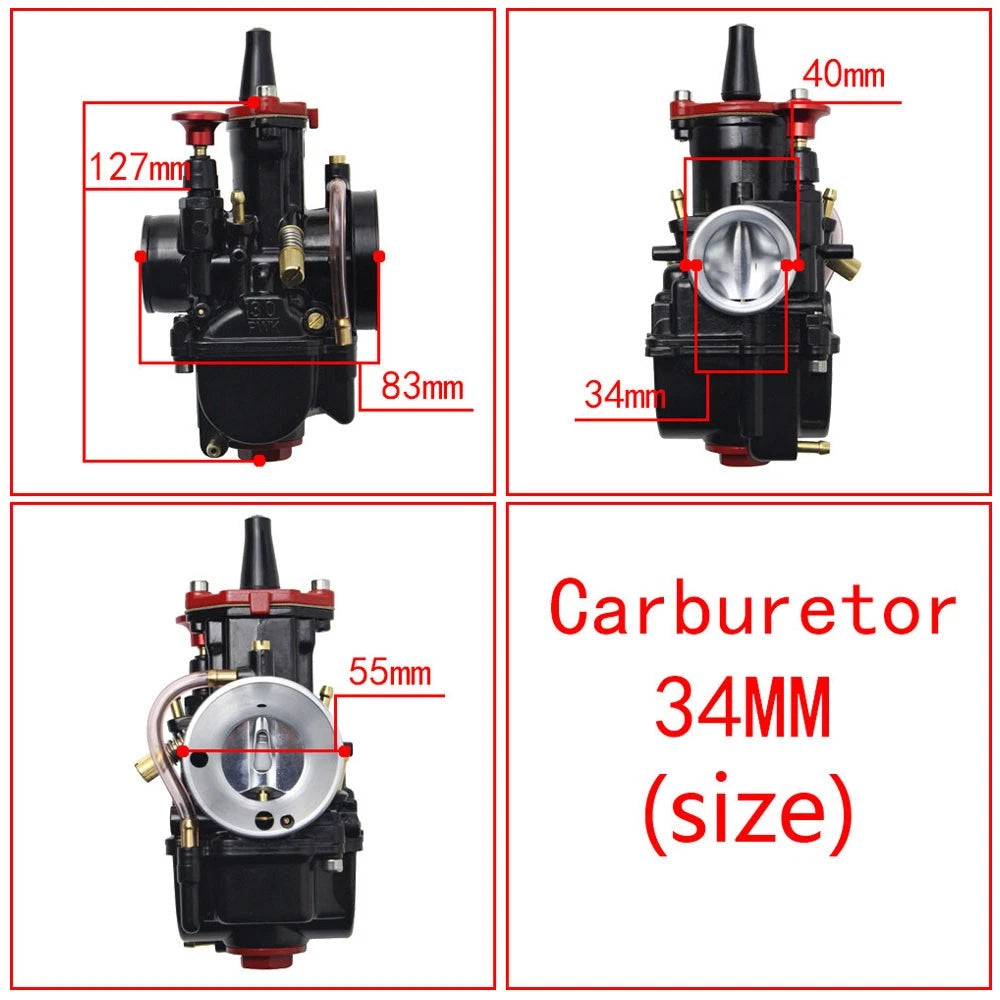 34mm Carburetor Power Jet Kit for PWK34 Carb (250-350cc) Dirt Pit Bike ATV
