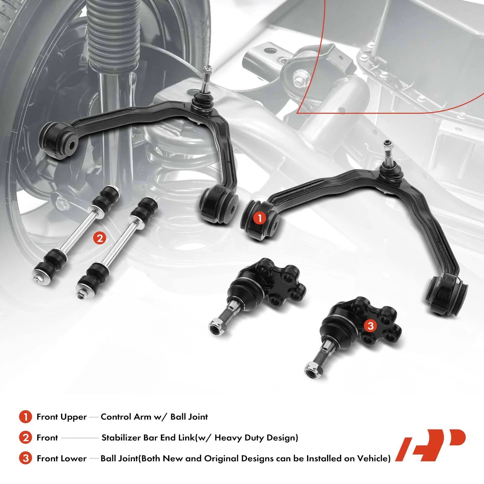 Front Upper Control Arm Sway Bar End Link for Chevy Silverado 1500 (2007-2018)