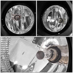 Front Bumper Fog Lights for Ford F150 (2011–2014) Chrome Housing w/ Bulbs & Bezels