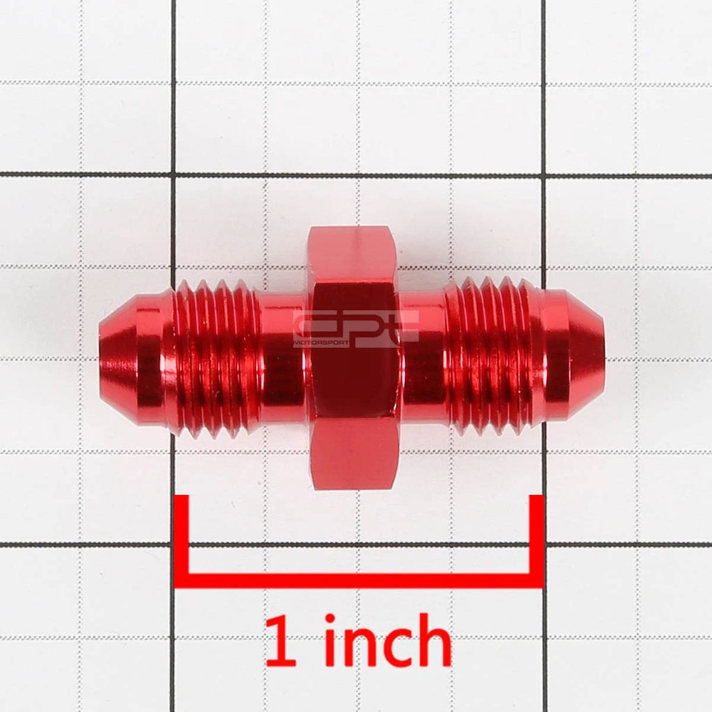 4AN Male Straight Coupler Adapter for Gas/Oil/H2O (Anodized)