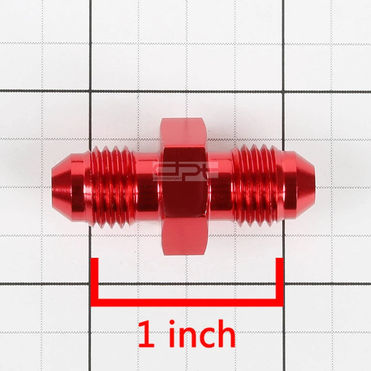 4AN Male Straight Coupler Adapter for Gas/Oil/H2O (Anodized)