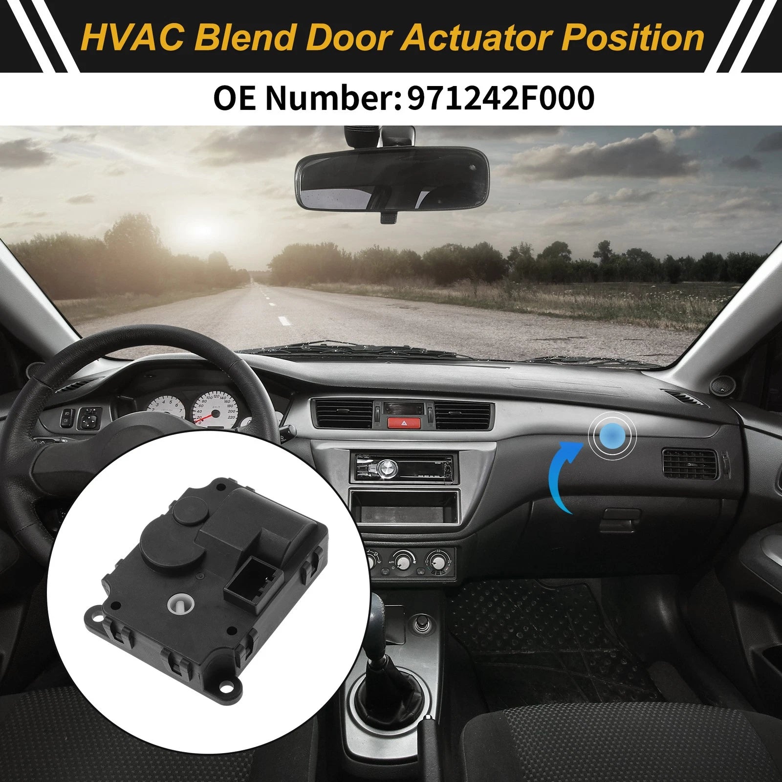 HVAC Heater Blend Door Actuator for Kia Spectra (2004–2009) No. 971242F000