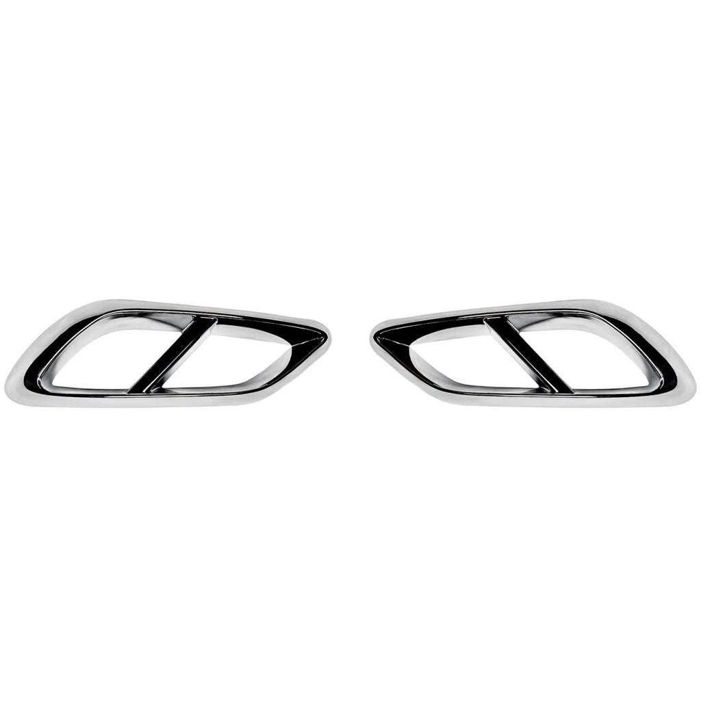 Chrome Rear Exhaust Muffler Pipe Tip Tailpipe Cover for Benz E-Class W214