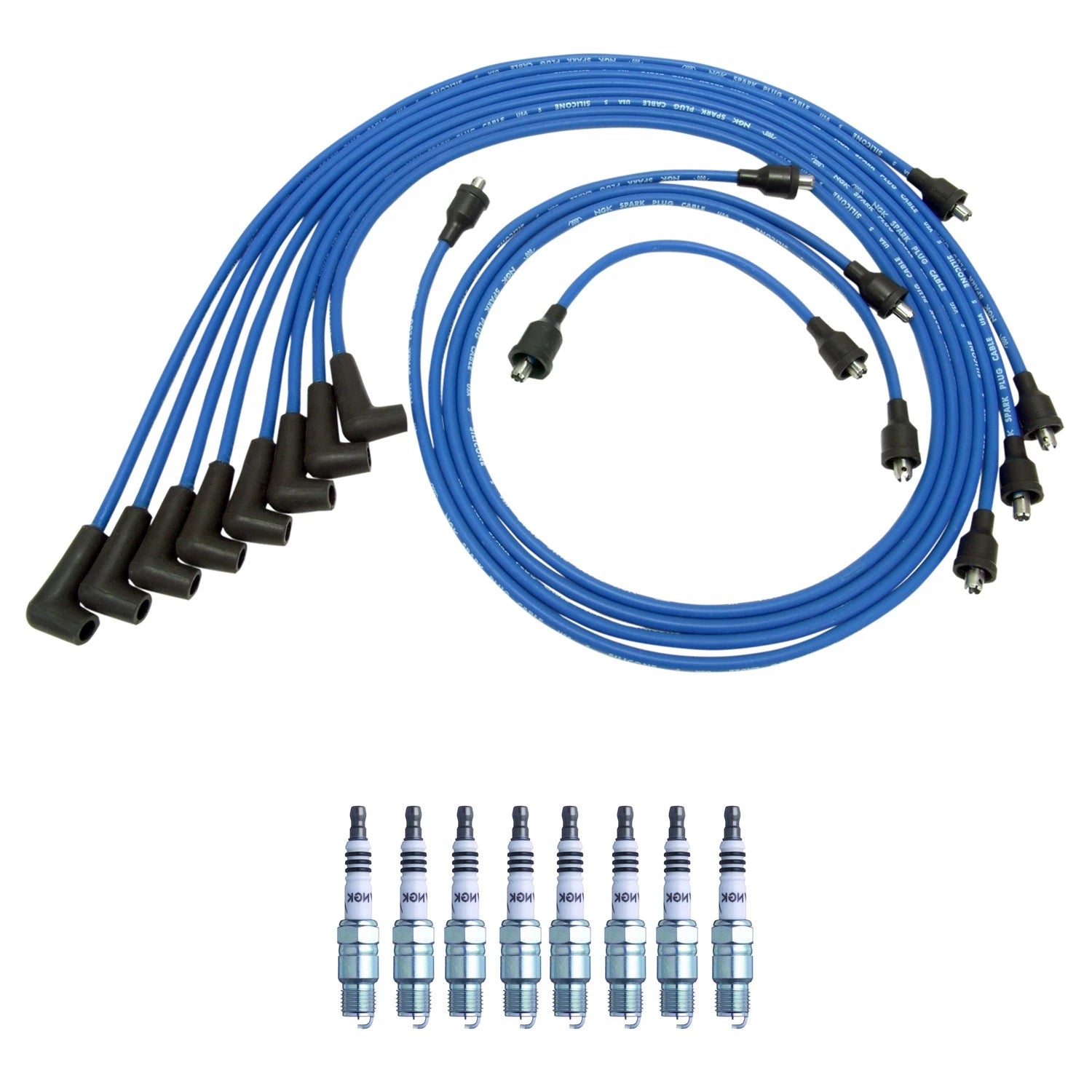 NGK Wire Set & 8 Iridium IX Spark Plugs for Blazer C20 G10 K10 V8 (1973–1995)