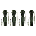 Set of 4 NGK Laser Platinum Spark Plugs & Coil Boots for Mazda MX-5 Miata (2006–2015)
