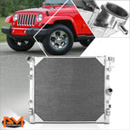 3-Row Aluminum Radiator for Jeep Wrangler JK 2007–2018 3.6L 3.8L
