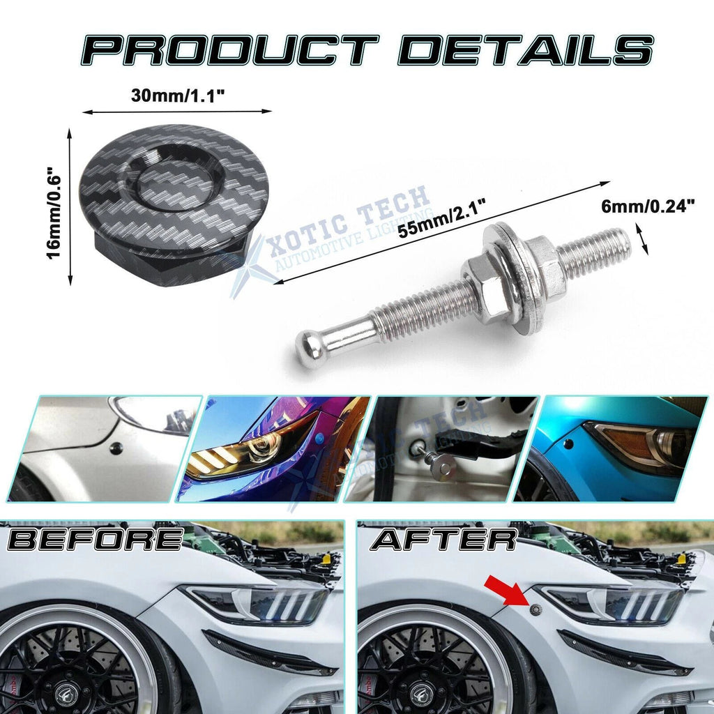 2Pcs Quick Release Bumper Fasteners Alloy Hatch Lids Kit for GMC (-)