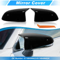 1 Pair Gloss Black Side Mirror Cover Cap for BMW X3 G01 X4 G02 X5 (2017–2024)