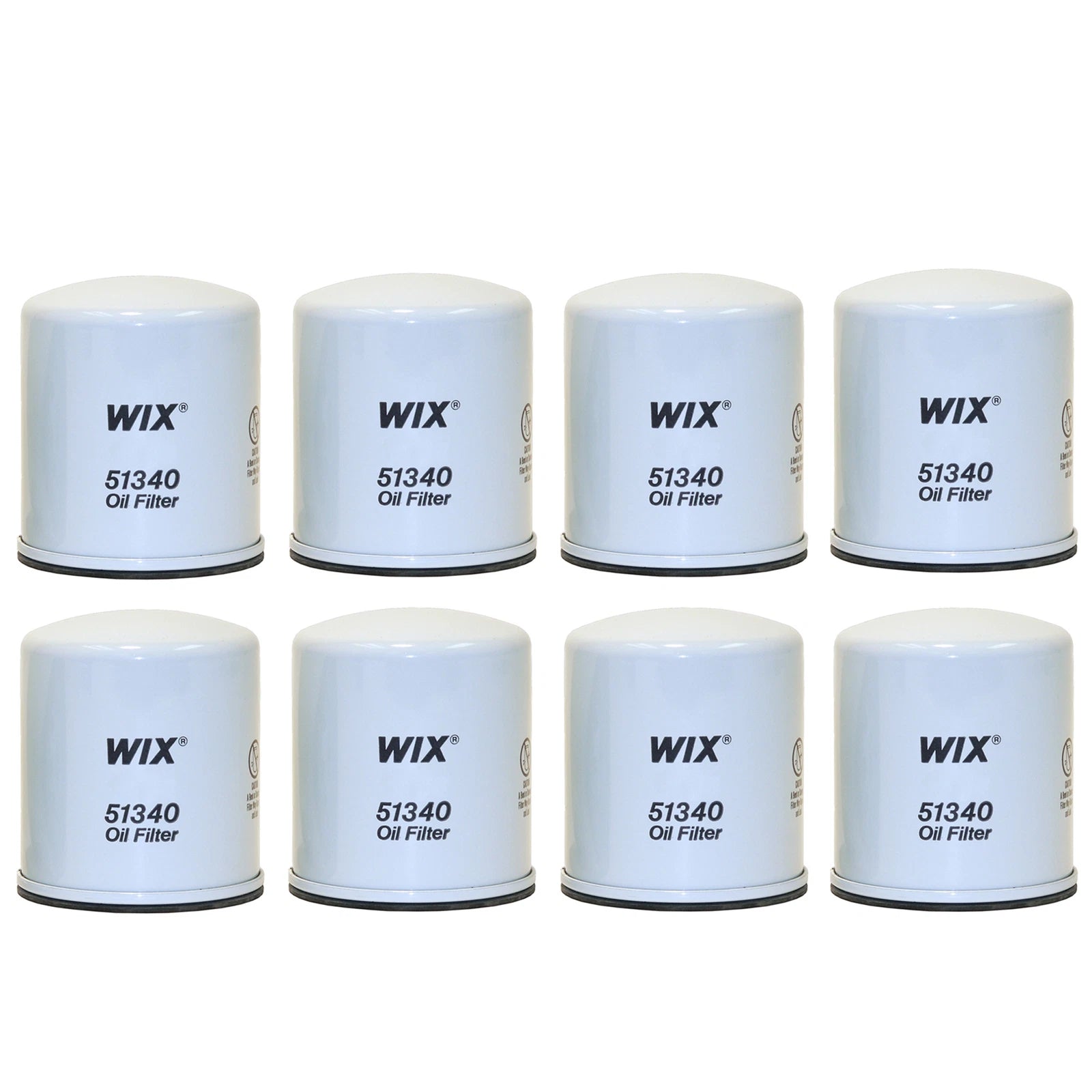 Set of 8 Wix 51340 Engine Oil Filters for (Spin-On)