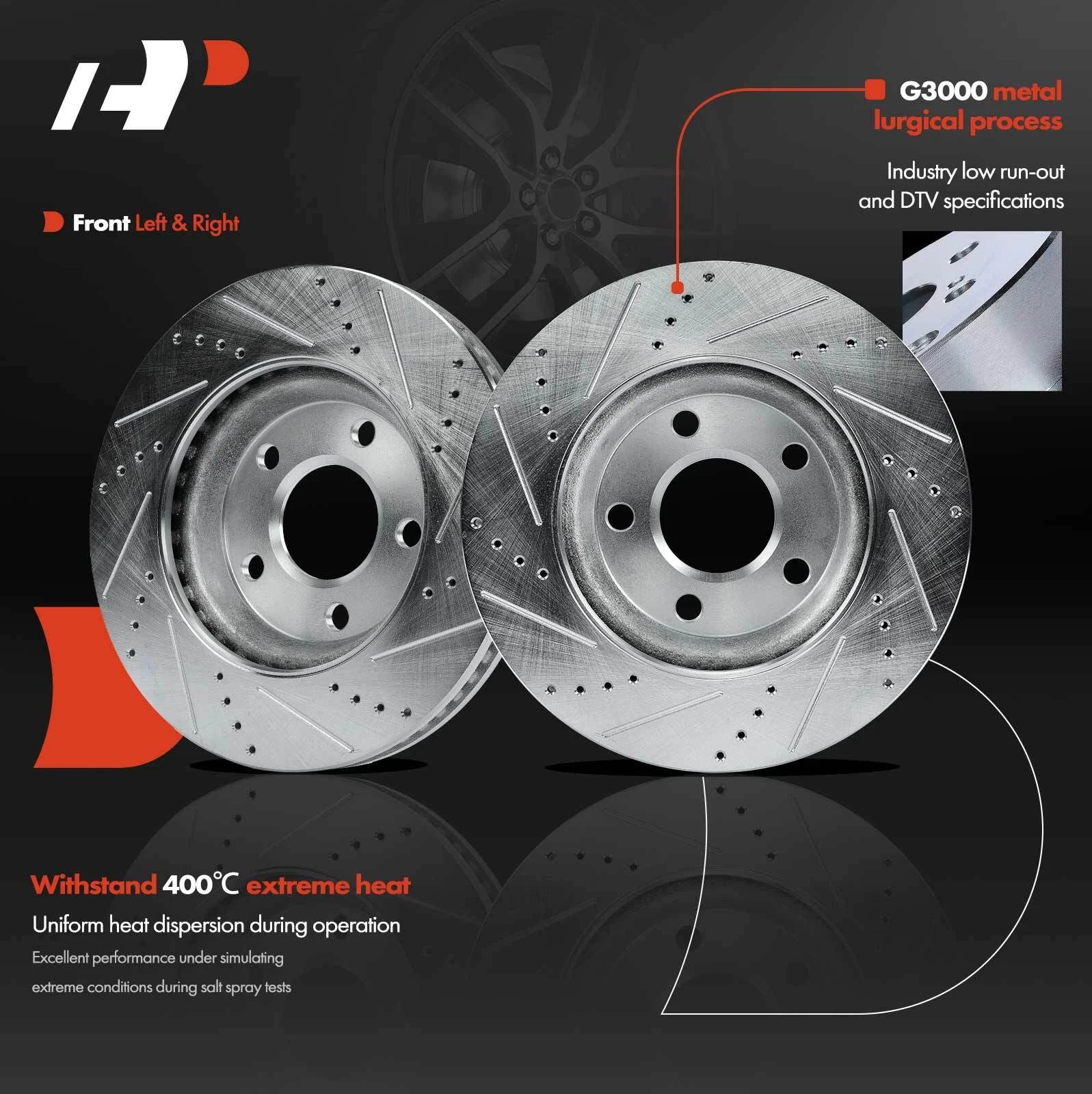 Front Drilled Brake Rotors for Buick LaCrosse (2005-2009)