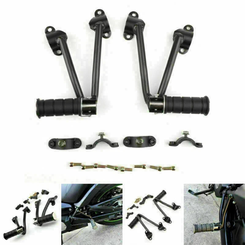 Rear Passenger Foot Peg Bracket for Kawasaki Vulcan 650 VN650 (2015–2023) Black T9
