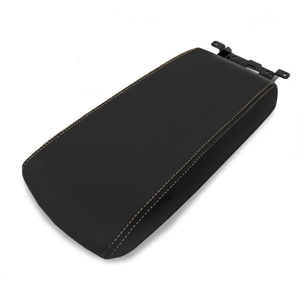 Leather Console Lid Armrest Cover for Nissan Altima (2019–2020) Beige Stitch